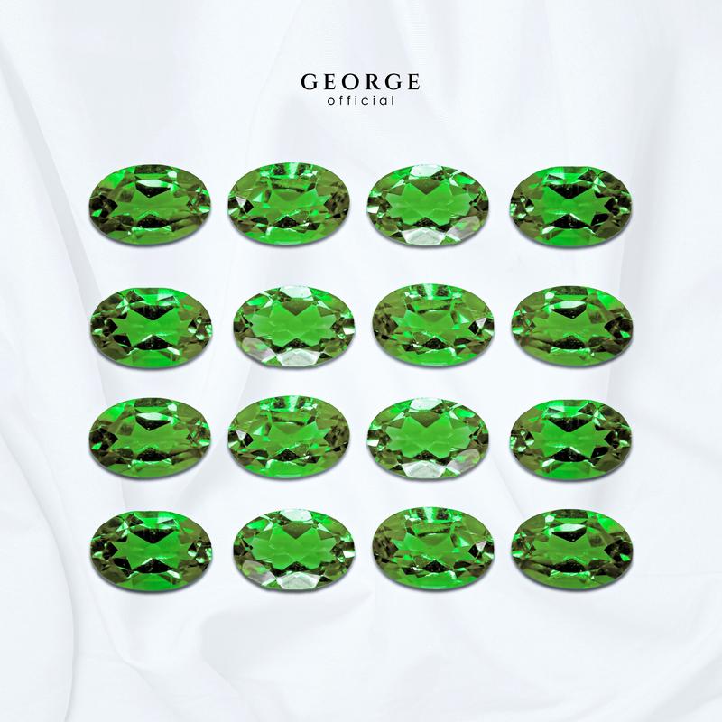 Green Chrome Diopside Oval Cut 5x3, 6x4, 7x5, 8x6, 9x7, 10x8, 11x9 mm. Wholesale Semi-Precious GGGCO Gemstone Garnet, Citrine, Peridot, Blue Topaz, Amethyst, Rhodolite Garnet, Onyx, Tourmaline, Aquamarine George Jewelry