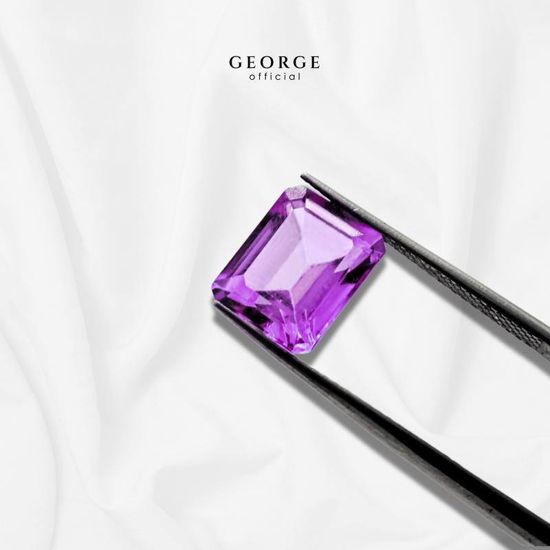 Amethyst Emerald Cut 4x3, 5x3, 6x4, 7x5, 8x6 mm. Wholesale Semi-Precious GGAME Gemstone Garnet, Citrine, Peridot, Blue Topaz, Amethyst, Rhodolite Garnet, Green Chrome Diopside, Onyx, Tourmaline, Aquamarine George Jewelry