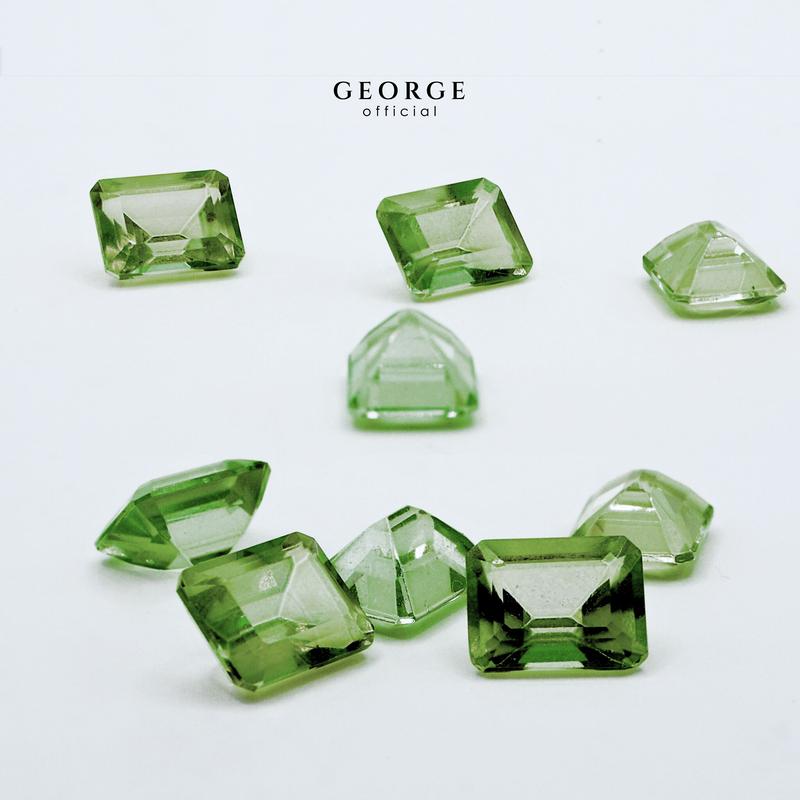 Green Sapphire Emerald Cut 4x3, 5x3, 6x4, 7x5, 8x6 mm. Wholesale Precious GGGSE Gemstone Ruby Pink Sapphire Purple Sapphire Orange Sapphire Yellow Sapphire George Jewelry