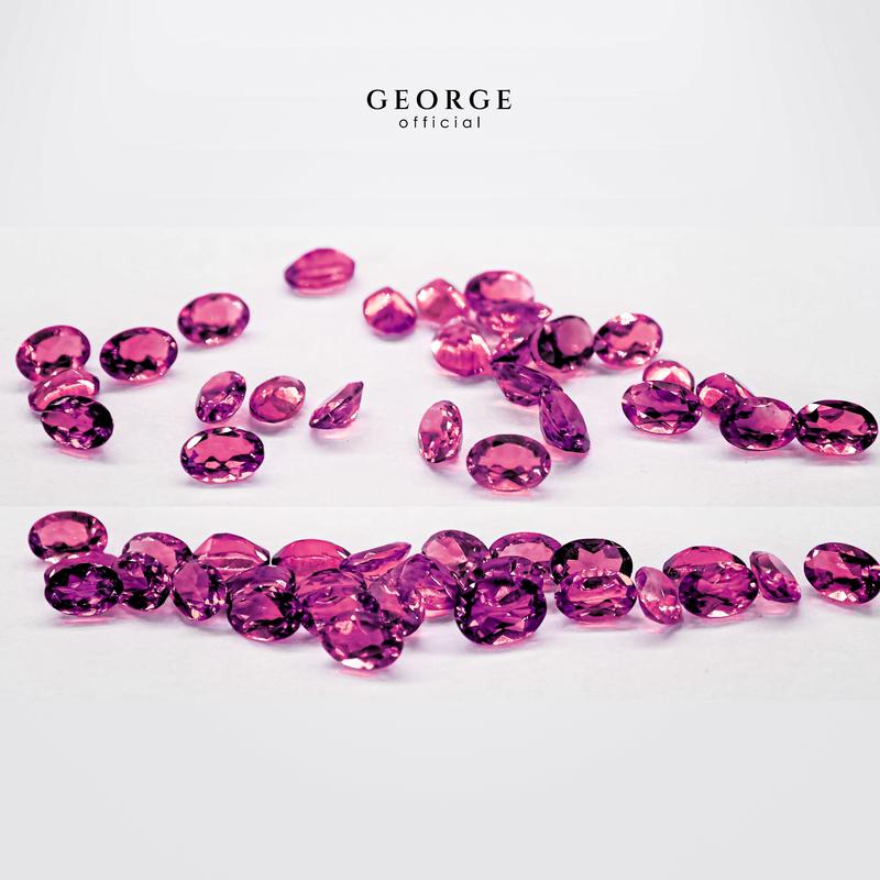 Rhodolite Garnet Oval Cut 5x3, 6x4, 7x5, 8x6, 9x7, 10x8, 11x9 mm. Wholesale Semi-Precious GGRHO Gemstone Garnet, Citrine, Peridot, Blue Topaz, Amethyst, Rhodolite Garnet, Green Chrome Diopside, Onyx, Tourmaline, Aquamarine George Jewelry