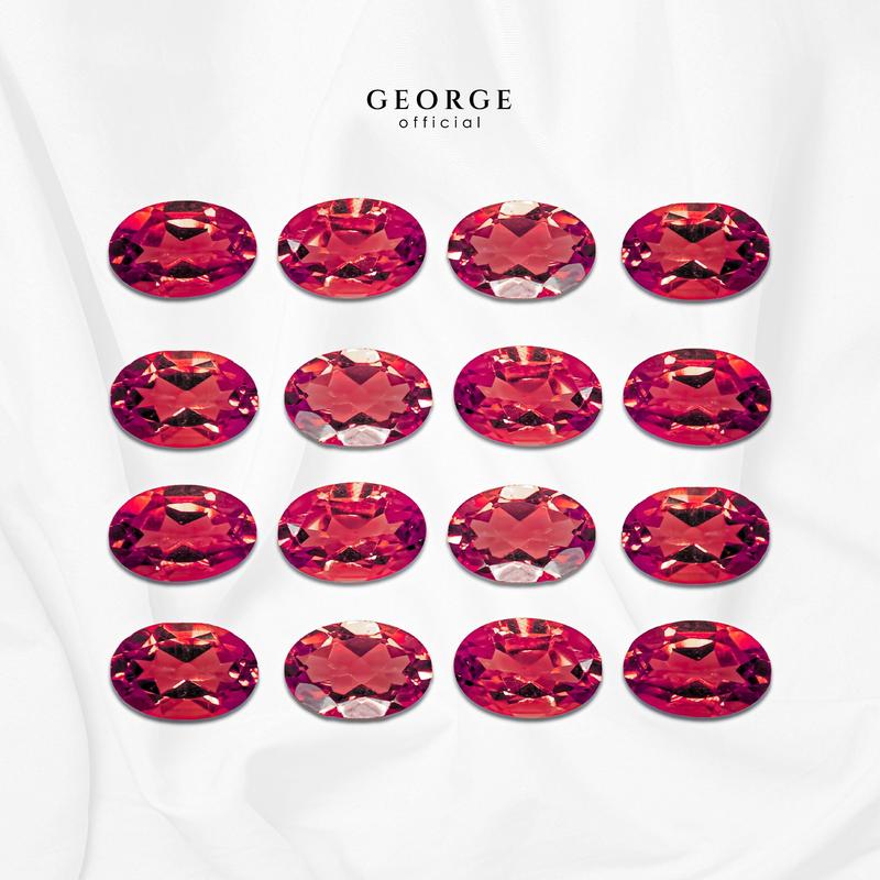 Ruby Oval Cut 5x3, 6x4, 7x5, 8x6, 9x7, 10x8, 11x9 mm. Wholesale Precious GGRBO Gemstone Ruby Pink Sapphire Purple Sapphire Orange Sapphire Yellow Sapphire George Jewelry