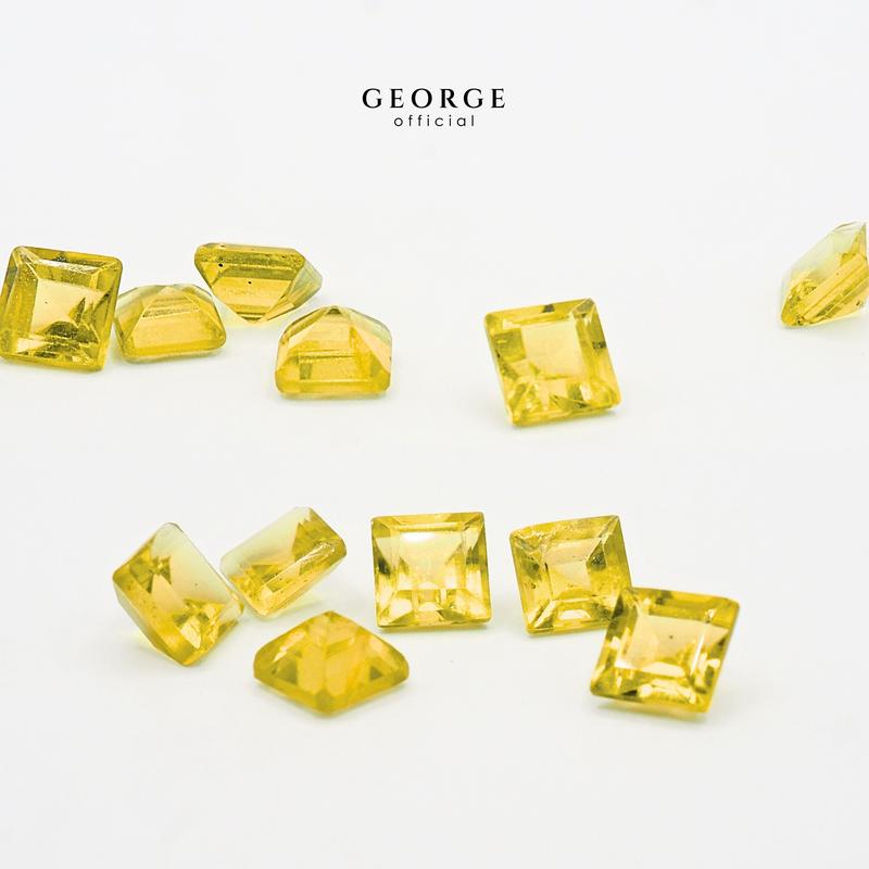 Yellow Sapphire Square Step Cut 2-7 mm. Wholesale Precious GGYSS Gemstone Ruby Pink Sapphire Purple Sapphire Orange Sapphire Yellow Sapphire George Jewelry
