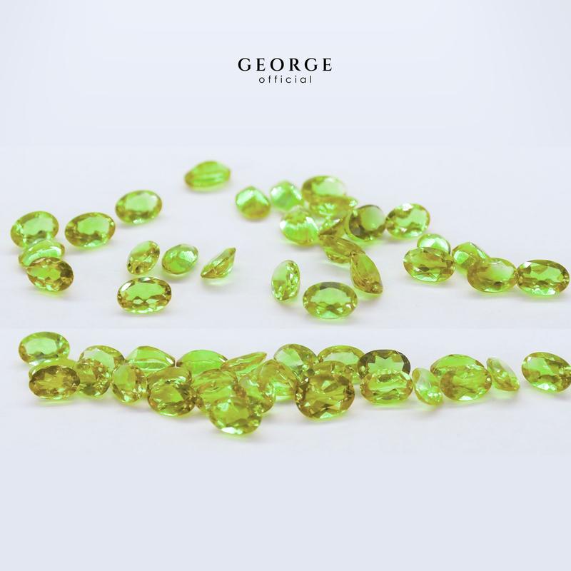 Peridot Oval Cut 5x3, 6x4, 7x5, 8x6, 9x7, 10x8, 11x9 mm. Wholesale Semi-Precious GGPRO Gemstone Garnet, Citrine, Peridot, Blue Topaz, Amethyst, Rhodolite Garnet, Green Chrome Diopside, Onyx, Tourmaline, Aquamarine George Jewelry