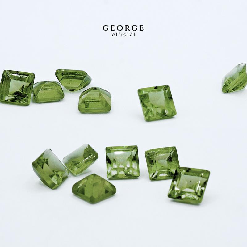 Green Sapphire Square Step Cut 2-7 mm. Wholesale Precious GGGSS Gemstone Ruby Pink Sapphire Purple Sapphire Orange Sapphire Yellow Sapphire George Jewelry