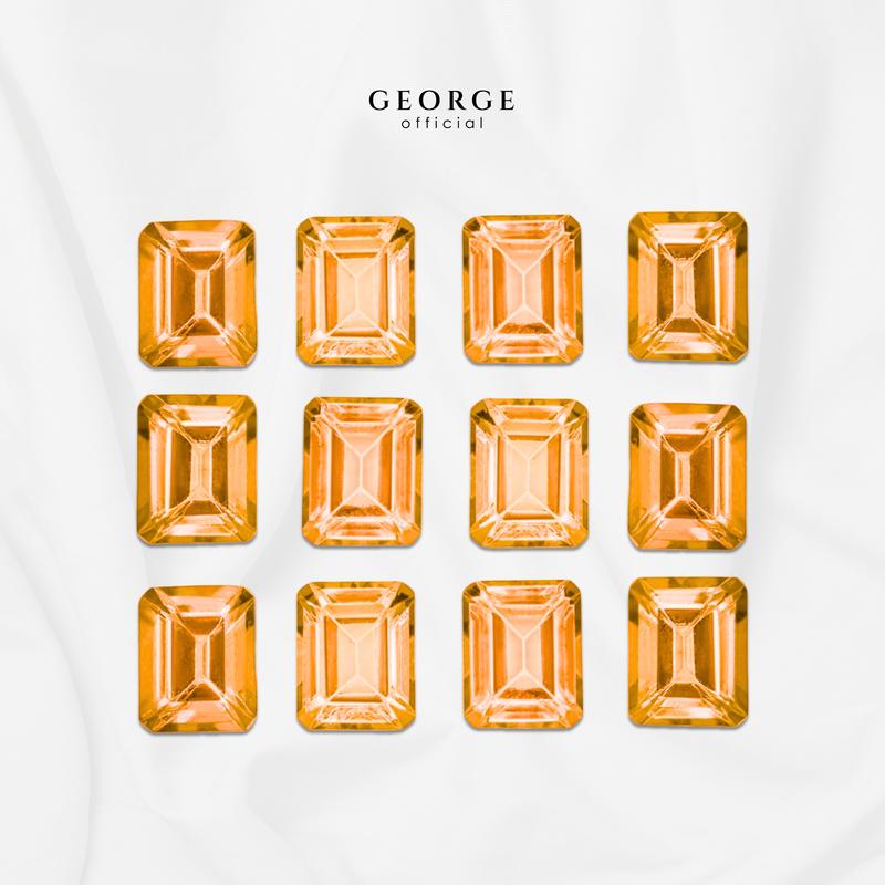 Orange Sapphire Emerald Cut 4x3, 5x3, 6x4, 7x5, 8x6 mm. Wholesale Precious GGOSE Gemstone Ruby Pink Sapphire Purple Sapphire Orange Sapphire Yellow Sapphire George Jewelry