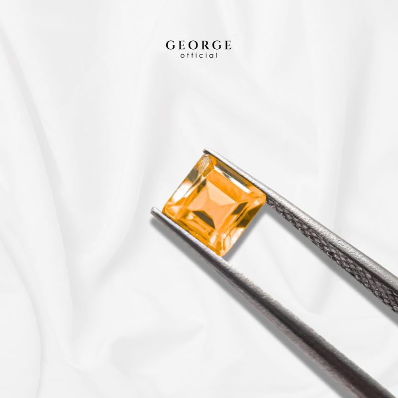 Orange Sapphire Square Step Cut 2-7 mm. Wholesale Precious GGOSS Gemstone Ruby Pink Sapphire Purple Sapphire Orange Sapphire Yellow Sapphire George Jewelry