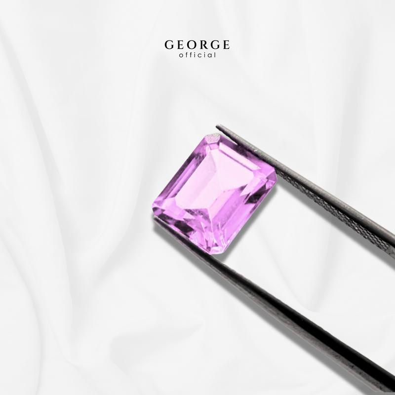 Purple Sapphire Emerald Cut 4x3, 5x3, 6x4, 7x5, 8x6 mm. Wholesale Precious GGPSE Gemstone Ruby Pink Sapphire Purple Sapphire Orange Sapphire Yellow Sapphire George Jewelry