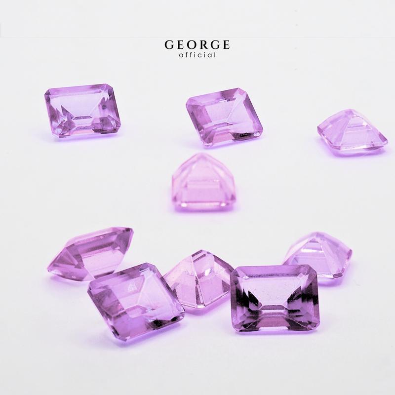 Purple Sapphire Emerald Cut 4x3, 5x3, 6x4, 7x5, 8x6 mm. Wholesale Precious GGPSE Gemstone Ruby Pink Sapphire Purple Sapphire Orange Sapphire Yellow Sapphire George Jewelry