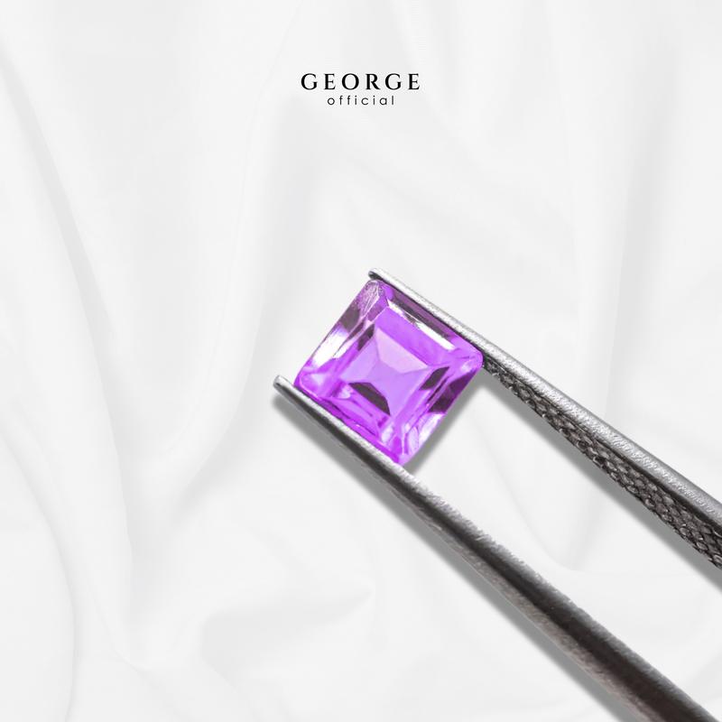 Amethyst Square Step Cut 2-7 mm. Wholesale Semi-Precious GGAMS Gemstone Garnet, Citrine, Peridot, Blue Topaz, Amethyst, Rhodolite Garnet, Green Chrome Diopside, Onyx, Tourmaline, Aquamarine George Jewelry