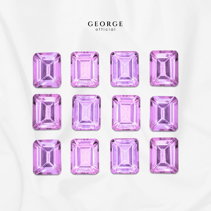 Purple Sapphire Emerald Cut 4x3, 5x3, 6x4, 7x5, 8x6 mm. Wholesale Precious GGPSE Gemstone Ruby Pink Sapphire Purple Sapphire Orange Sapphire Yellow Sapphire George Jewelry