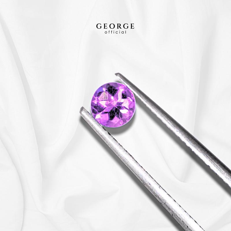 Amethyst Round Brilliant Cut 1-8 mm. Wholesale Semi-Precious GGAMR Gemstone Garnet, Citrine, Peridot, Blue Topaz, Amethyst, Rhodolite Garnet, Green Chrome Diopside, Onyx, Tourmaline, Aquamarine George Jewelry