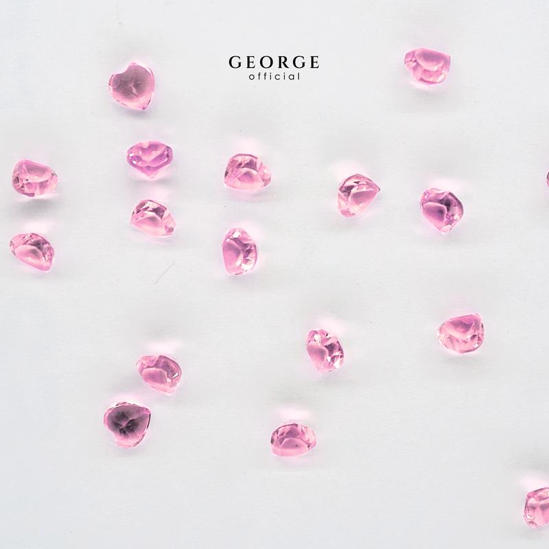Pink Sapphire Heart Cut 3-7 mm. Wholesale Precious GGPISH Gemstone Ruby Pink Sapphire Purple Sapphire Orange Sapphire Yellow Sapphire George Jewelry