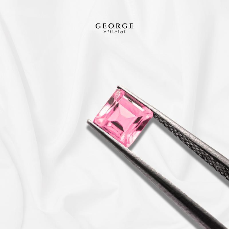 Pink Sapphire Square Step Cut 2-7 mm. Wholesale Precious GGPIS Gemstone Ruby Pink Sapphire Purple Sapphire Orange Sapphire Yellow Sapphire George Jewelry