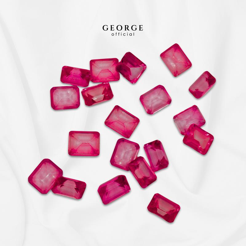 Ruby Emerald Cut 4x3, 5x3, 6x4, 7x5, 8x6 mm. Wholesale Precious GGRBE Gemstone Ruby Pink Sapphire Purple Sapphire Orange Sapphire Yellow Sapphire George Jewelry