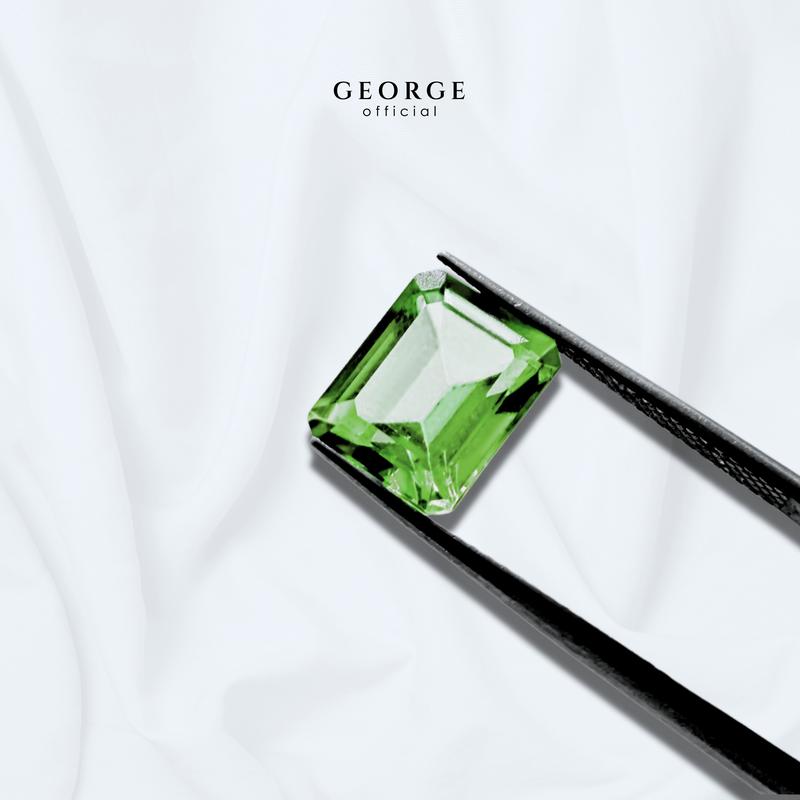 Green Sapphire Emerald Cut 4x3, 5x3, 6x4, 7x5, 8x6 mm. Wholesale Precious GGGSE Gemstone Ruby Pink Sapphire Purple Sapphire Orange Sapphire Yellow Sapphire George Jewelry