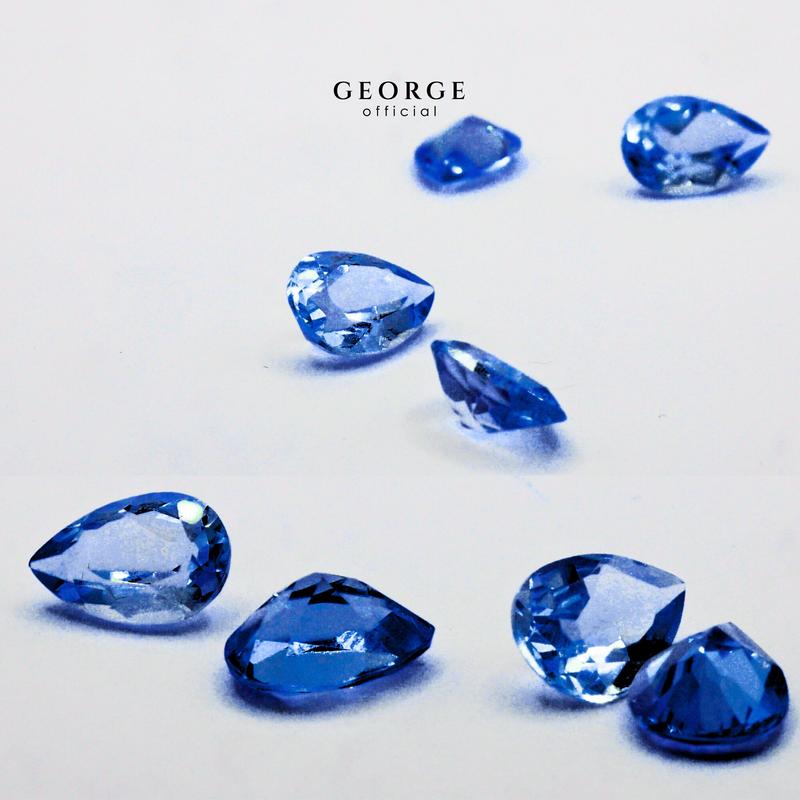 Blue Sapphire Pear Cut 4x3, 5x3, 5x4, 6x4, 7x5, 8x6 mm. Wholesale Precious GGBSP Gemstone Ruby Pink Sapphire Purple Sapphire Orange Sapphire Yellow Sapphire George Jewelry