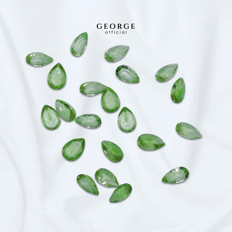 Green Sapphire Pear Cut 4x3, 5x3, 5x4, 6x4, 7x5, 8x6 mm. Wholesale Precious GGGSP Gemstone Ruby Pink Sapphire Purple Sapphire Orange Sapphire Yellow Sapphire George Jewelry