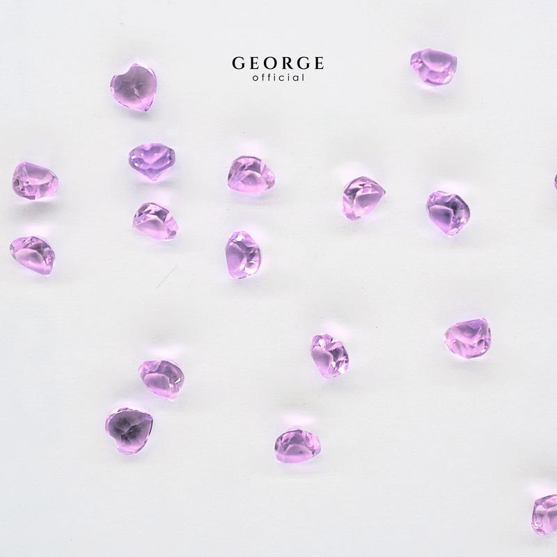 Purple Sapphire Heart Cut 3-7 mm. Wholesale Precious GGPSH Gemstone Ruby Pink Sapphire Purple Sapphire Orange Sapphire Yellow Sapphire George Jewelry