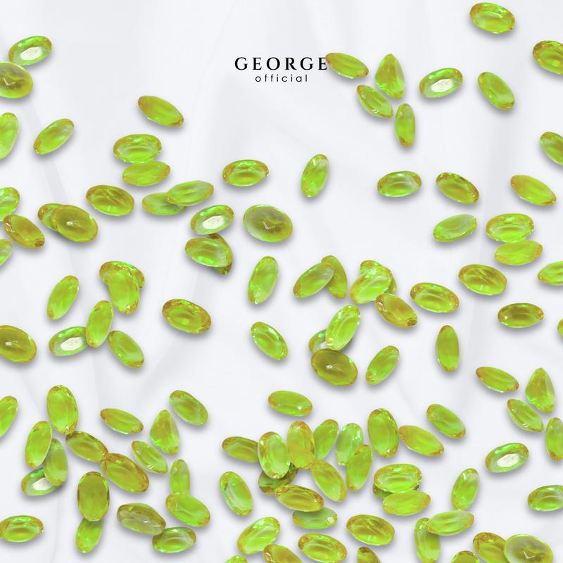 Peridot Oval Cut 5x3, 6x4, 7x5, 8x6, 9x7, 10x8, 11x9 mm. Wholesale Semi-Precious GGPRO Gemstone Garnet, Citrine, Peridot, Blue Topaz, Amethyst, Rhodolite Garnet, Green Chrome Diopside, Onyx, Tourmaline, Aquamarine George Jewelry