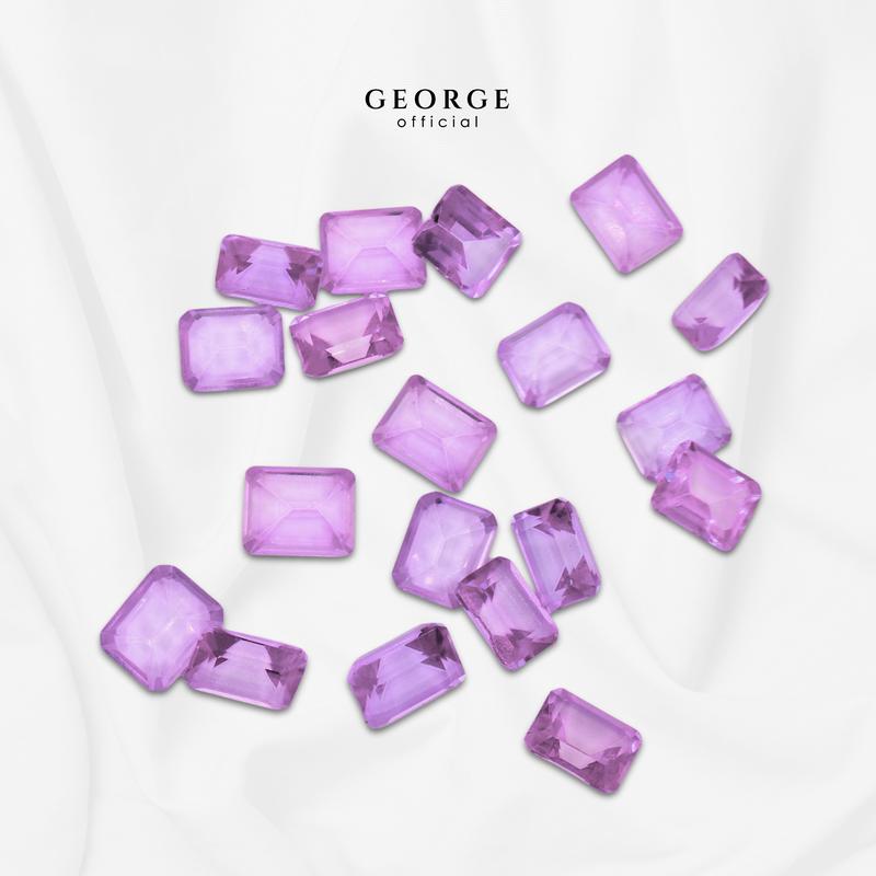 Purple Sapphire Emerald Cut 4x3, 5x3, 6x4, 7x5, 8x6 mm. Wholesale Precious GGPSE Gemstone Ruby Pink Sapphire Purple Sapphire Orange Sapphire Yellow Sapphire George Jewelry
