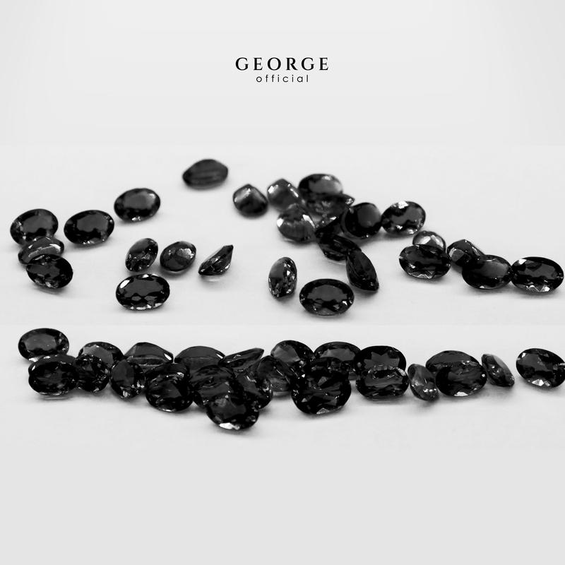 Onyx Oval Cut 5x3, 6x4, 7x5, 8x6, 9x7, 10x8, 11x9 mm. Wholesale Semi-Precious GGONO Gemstone Garnet, Citrine, Peridot, Blue Topaz, Amethyst, Rhodolite Garnet, Green Chrome Diopside, Onyx, Tourmaline, Aquamarine George Jewelry