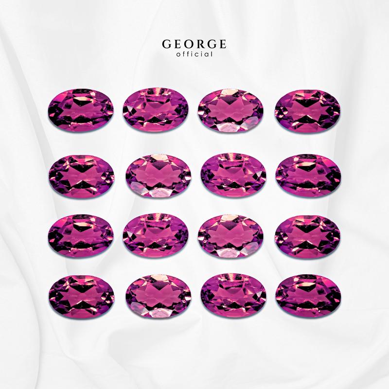 Rhodolite Garnet Oval Cut 5x3, 6x4, 7x5, 8x6, 9x7, 10x8, 11x9 mm. Wholesale Semi-Precious GGRHO Gemstone Garnet, Citrine, Peridot, Blue Topaz, Amethyst, Rhodolite Garnet, Green Chrome Diopside, Onyx, Tourmaline, Aquamarine George Jewelry