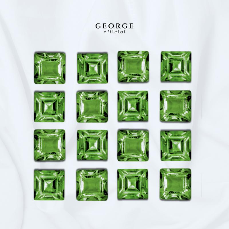 Green Sapphire Square Step Cut 2-7 mm. Wholesale Precious GGGSS Gemstone Ruby Pink Sapphire Purple Sapphire Orange Sapphire Yellow Sapphire George Jewelry