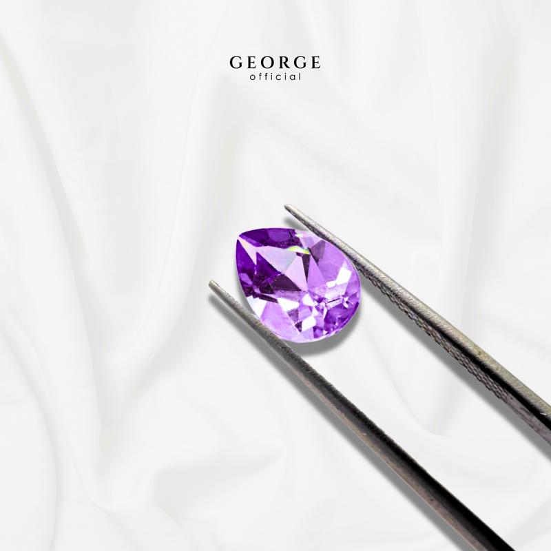 Amethyst Pear Cut 4x3, 5x3, 5x4, 6x4, 7x5, 8x6 mm. Wholesale Semi-Precious GGAMP Gemstone Garnet, Citrine, Peridot, Blue Topaz, Amethyst, Rhodolite Garnet, Green Chrome Diopside, Onyx, Tourmaline, Aquamarine George Jewelry