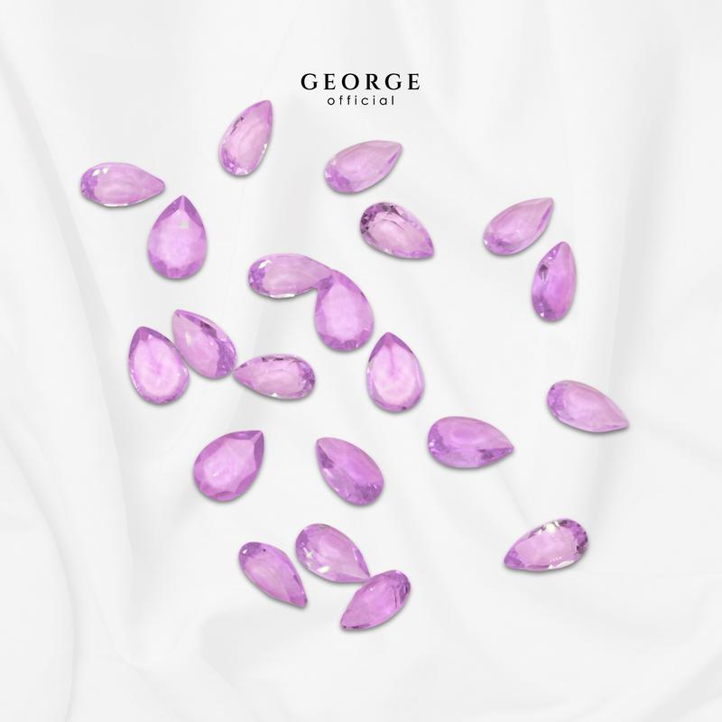 Purple Sapphire Pear Cut 4x3, 5x3, 5x4, 6x4, 7x5, 8x6 mm. Wholesale Precious GGPSP Gemstone Ruby Pink Sapphire Purple Sapphire Orange Sapphire Yellow Sapphire George Jewelry
