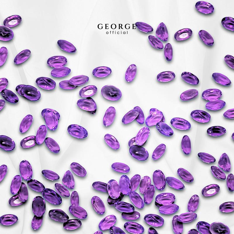Amethyst Oval Cut 5x3, 6x4, 7x5, 8x6, 9x7, 10x8, 11x9 mm. Wholesale Semi-Precious GGAMO Gemstone Garnet, Citrine, Peridot, Blue Topaz, Amethyst, Rhodolite Garnet, Green Chrome Diopside, Onyx, Tourmaline, Aquamarine George Jewelry
