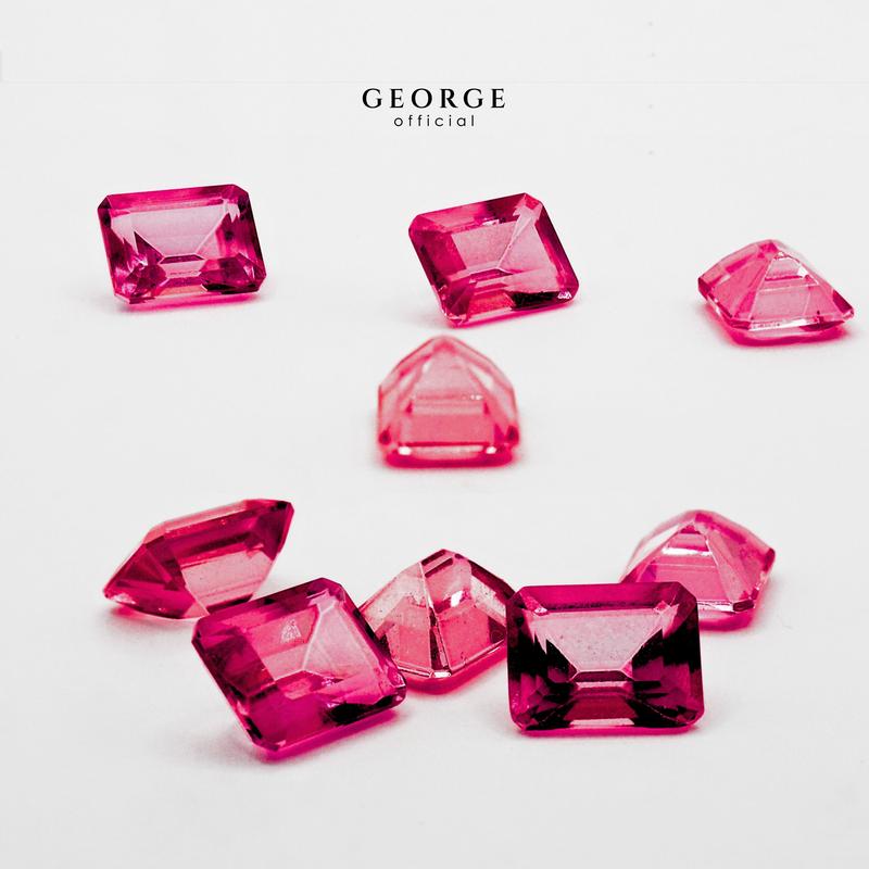 Ruby Emerald Cut 4x3, 5x3, 6x4, 7x5, 8x6 mm. Wholesale Precious GGRBE Gemstone Ruby Pink Sapphire Purple Sapphire Orange Sapphire Yellow Sapphire George Jewelry