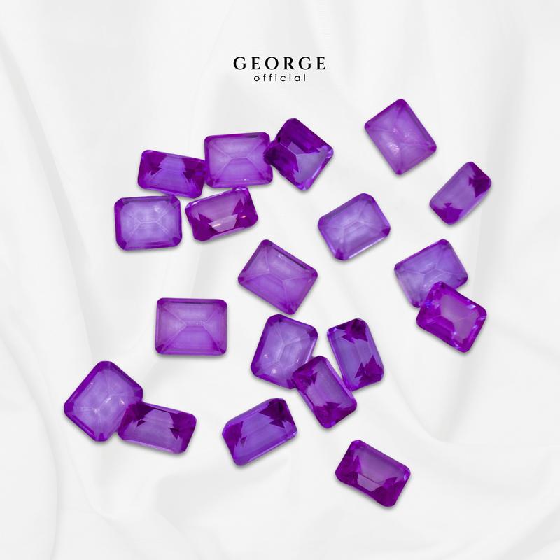 Amethyst Emerald Cut 4x3, 5x3, 6x4, 7x5, 8x6 mm. Wholesale Semi-Precious GGAME Gemstone Garnet, Citrine, Peridot, Blue Topaz, Amethyst, Rhodolite Garnet, Green Chrome Diopside, Onyx, Tourmaline, Aquamarine George Jewelry