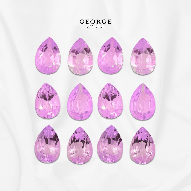 Purple Sapphire Pear Cut 4x3, 5x3, 5x4, 6x4, 7x5, 8x6 mm. Wholesale Precious GGPSP Gemstone Ruby Pink Sapphire Purple Sapphire Orange Sapphire Yellow Sapphire George Jewelry