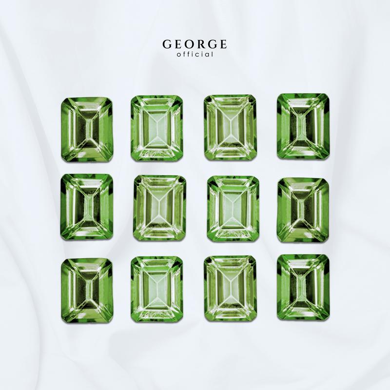 Green Sapphire Emerald Cut 4x3, 5x3, 6x4, 7x5, 8x6 mm. Wholesale Precious GGGSE Gemstone Ruby Pink Sapphire Purple Sapphire Orange Sapphire Yellow Sapphire George Jewelry