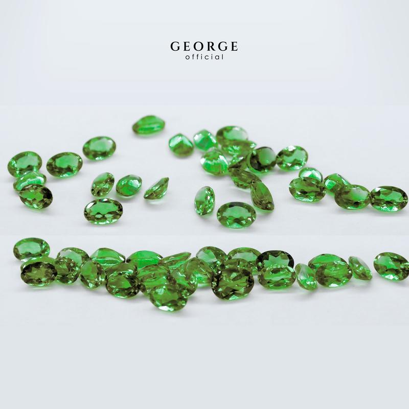 Green Chrome Diopside Oval Cut 5x3, 6x4, 7x5, 8x6, 9x7, 10x8, 11x9 mm. Wholesale Semi-Precious GGGCO Gemstone Garnet, Citrine, Peridot, Blue Topaz, Amethyst, Rhodolite Garnet, Onyx, Tourmaline, Aquamarine George Jewelry