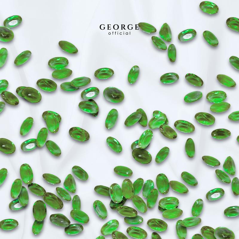 Green Chrome Diopside Oval Cut 5x3, 6x4, 7x5, 8x6, 9x7, 10x8, 11x9 mm. Wholesale Semi-Precious GGGCO Gemstone Garnet, Citrine, Peridot, Blue Topaz, Amethyst, Rhodolite Garnet, Onyx, Tourmaline, Aquamarine George Jewelry