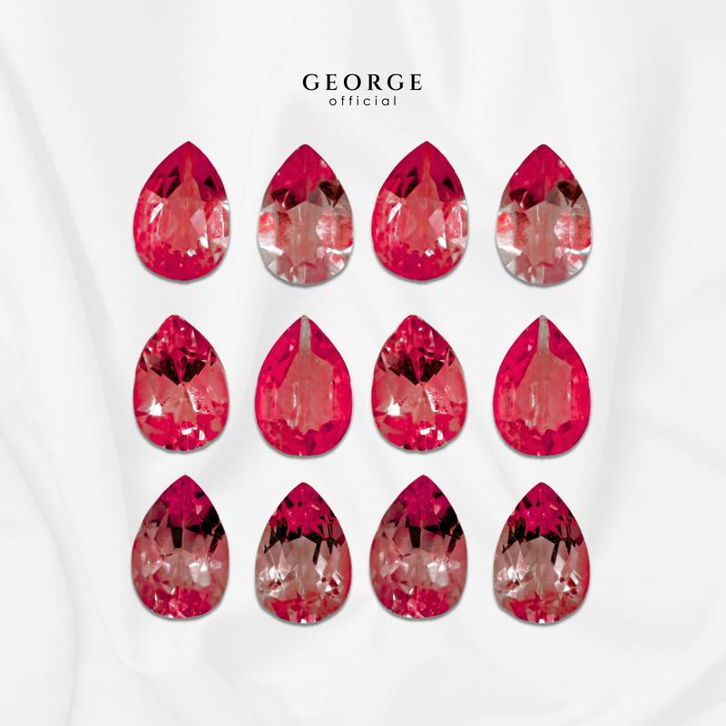 Ruby Pear Cut 4x3, 5x3, 5x4, 6x4, 7x5, 8x6 mm. Wholesale Precious GGRBP Gemstone Ruby Pink Sapphire Purple Sapphire Orange Sapphire Yellow Sapphire George Jewelry