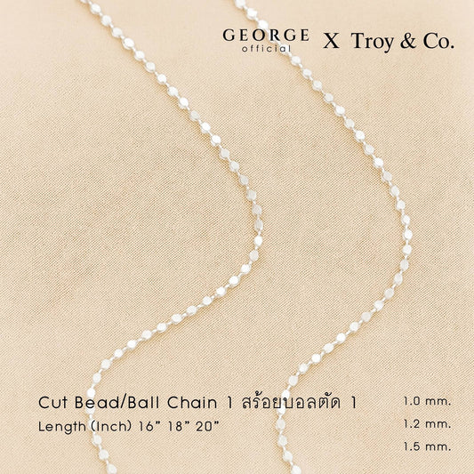 Cut Bead/Ball Chain sterling silver necklace S925 Made in Italy Necklace, Korean style necklace, fashion necklace, women's necklace, minimalist necklace, chain necklace GCNS20 GEORGE Jewelry