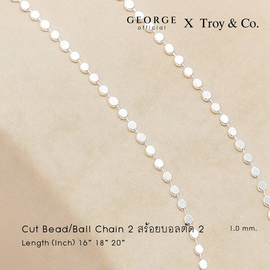 Cut Bead/Ball Chain sterling silver necklace S925 Made in Italy Necklace, Korean style necklace, fashion necklace, women's necklace, minimalist necklace, chain necklace GCNS18 GEORGE Jewelry
