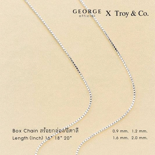 Box Chain sterling silver necklace S925 Made in Italy Necklace, Korean style necklace, fashion necklace, women's necklace, minimalist necklace, chain necklace GCNS23 GEORGE Jewelry