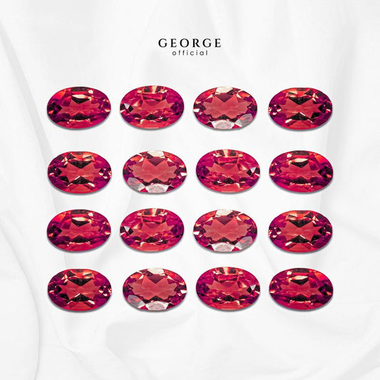 Ruby Oval Cut 5x3, 6x4, 7x5, 8x6, 9x7, 10x8, 11x9 mm. Wholesale Precious GGRBO Gemstone Ruby Pink Sapphire Purple Sapphire Orange Sapphire Yellow Sapphire George Jewelry