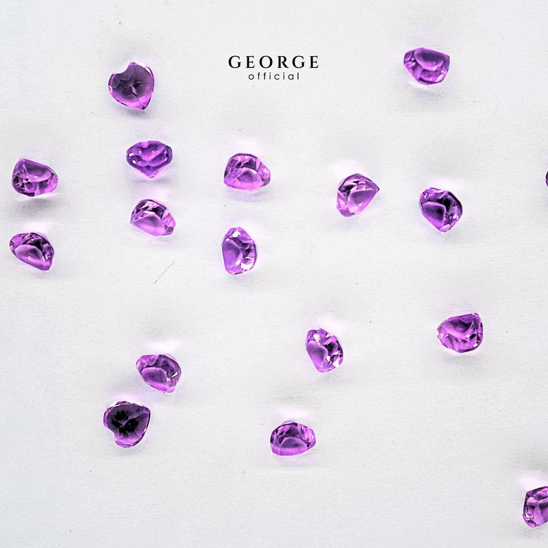 Amethyst Heart Cut 3-7 mm. Wholesale Semi-Precious GGAMH Gemstone Garnet, Citrine, Peridot, Blue Topaz, Amethyst, Rhodolite Garnet, Green Chrome Diopside, Onyx, Tourmaline, Aquamarine George Jewelry