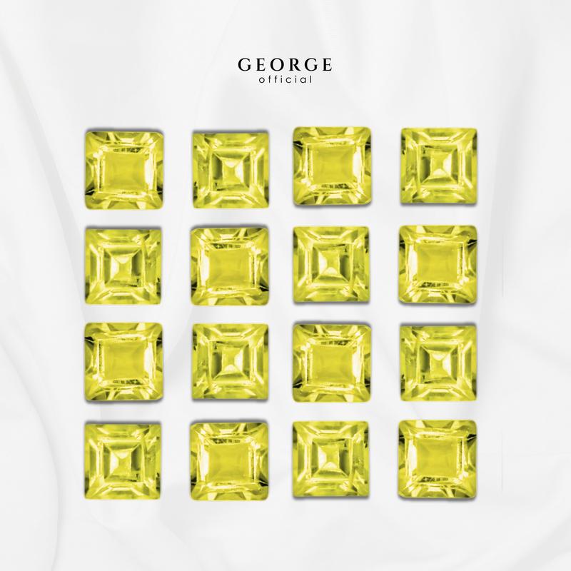 Yellow Sapphire Square Step Cut 2-7 mm. Wholesale Precious GGYSS Gemstone Ruby Pink Sapphire Purple Sapphire Orange Sapphire Yellow Sapphire George Jewelry
