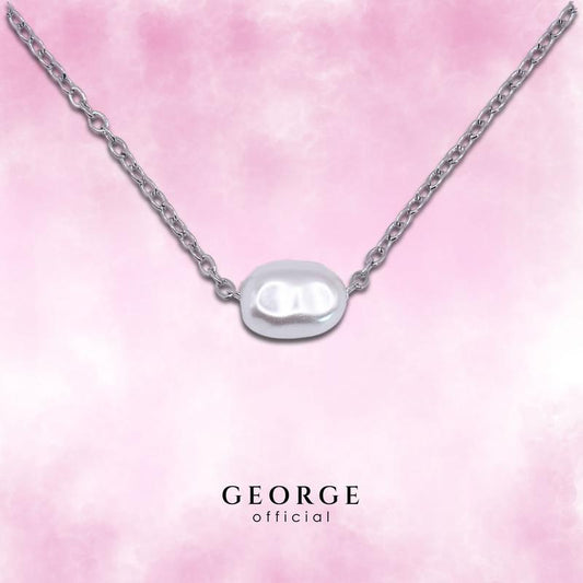 Freshwater pearls necklace 5-6 mm. S925 Sterling silver, silver pendant, pendant necklace, fashion necklace, women's necklace minimalist necklace GN011CZ GEORGE Jewelry