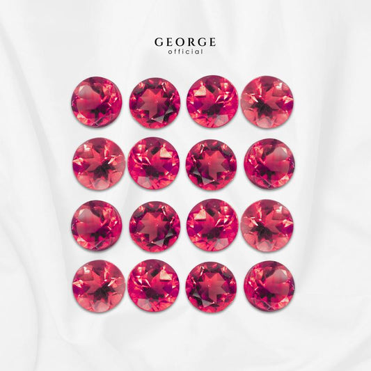 Ruby Round Brilliant Cut 1-8 mm. Wholesale Precious GGRBR Gemstone Ruby Pink Sapphire Purple Sapphire Orange Sapphire Yellow Sapphire George Jewelry