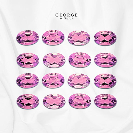 Pink Sapphire Oval Cut 5x3, 6x4, 7x5, 8x6, 9x7, 10x8, 11x9 mm. Wholesale Precious GGPISO Gemstone Ruby Pink Sapphire Purple Sapphire Orange Sapphire Yellow Sapphire George Jewelry