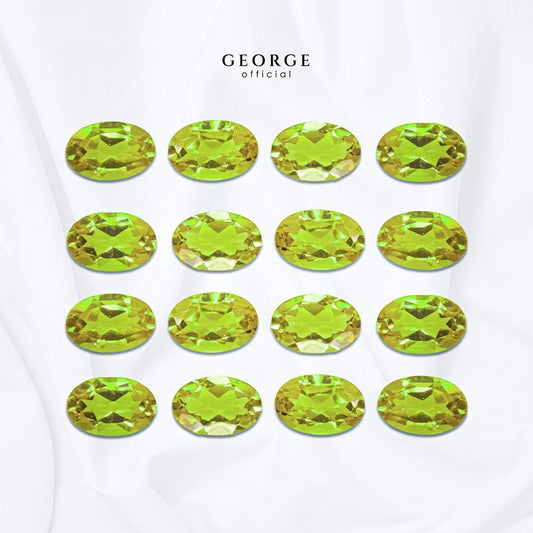 Peridot Oval Cut 5x3, 6x4, 7x5, 8x6, 9x7, 10x8, 11x9 mm. Wholesale Semi-Precious GGPRO Gemstone Garnet, Citrine, Peridot, Blue Topaz, Amethyst, Rhodolite Garnet, Green Chrome Diopside, Onyx, Tourmaline, Aquamarine George Jewelry