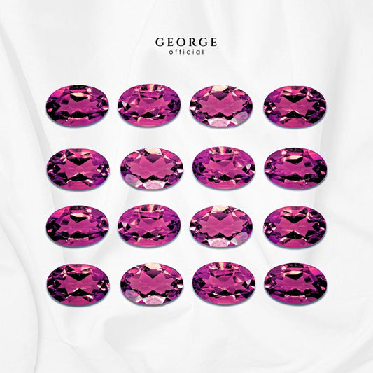 Rhodolite Garnet Oval Cut 5x3, 6x4, 7x5, 8x6, 9x7, 10x8, 11x9 mm. Wholesale Semi-Precious GGRHO Gemstone Garnet, Citrine, Peridot, Blue Topaz, Amethyst, Rhodolite Garnet, Green Chrome Diopside, Onyx, Tourmaline, Aquamarine George Jewelry
