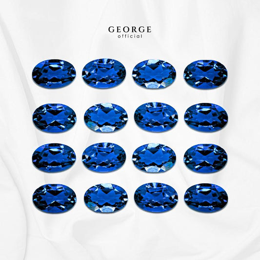 Blue Sapphire Oval Cut 5x3, 6x4, 7x5, 8x6, 9x7, 10x8, 11x9 mm. Wholesale Precious GGBSO Gemstone Ruby Pink Sapphire Purple Sapphire Orange Sapphire Yellow Sapphire George Jewelry