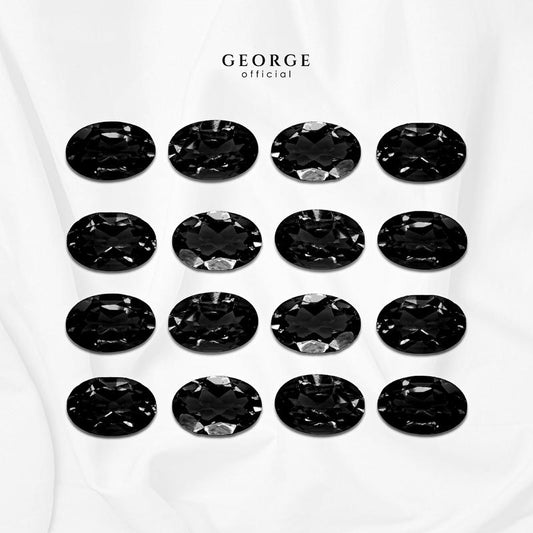 Onyx Oval Cut 5x3, 6x4, 7x5, 8x6, 9x7, 10x8, 11x9 mm. Wholesale Semi-Precious GGONO Gemstone Garnet, Citrine, Peridot, Blue Topaz, Amethyst, Rhodolite Garnet, Green Chrome Diopside, Onyx, Tourmaline, Aquamarine George Jewelry